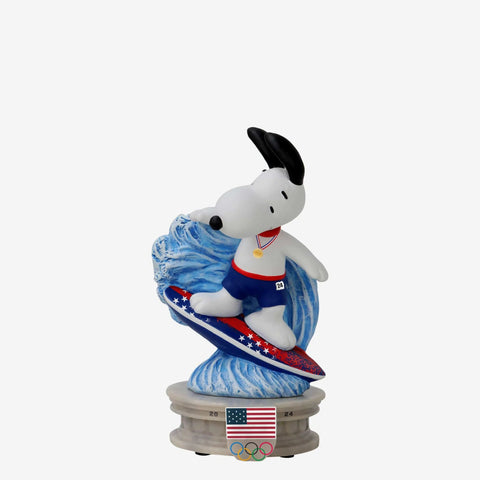 2024 Olympics Team Usa Surfing Snoopy Peanuts Mini Bobblehead