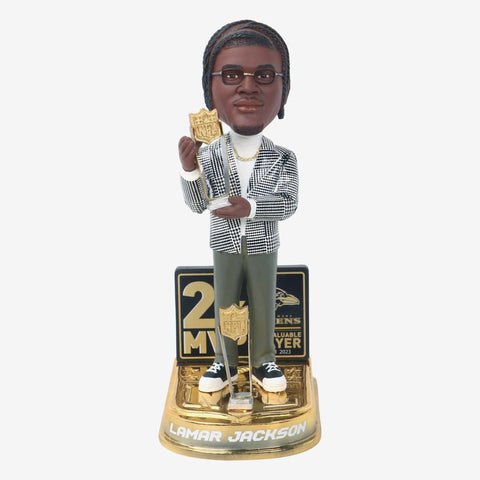 Lamar Jackson Baltimore Ravens 2023 NFL Most Valuable Player NFL Bobblehead