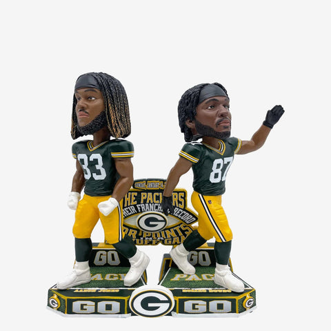 Aaron Jones & Romeo Doubs Green Bay Packers Gamebreaker Dual Bobblehead NFL
