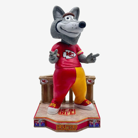 KC Wolf Kansas City Chiefs Super Bowl LVIII Bound NFL Football Bobblehead