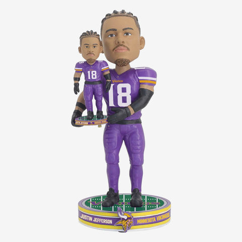 Justin Jefferson Minnesota Vikings Bobble Dubblz NFL Football Bobblehead