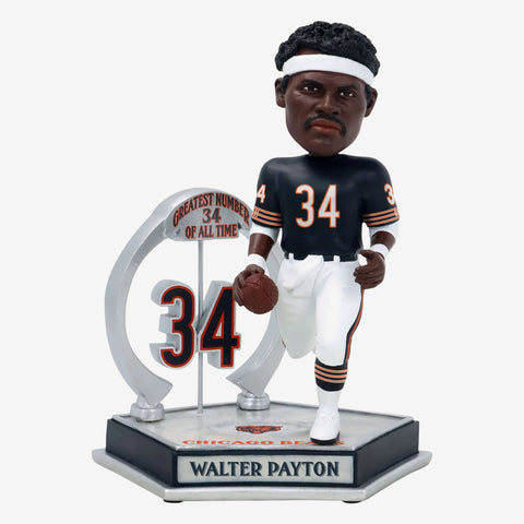 Walter Payton Chicago Bears Legendary Number 34 NFL Football Bobblehead