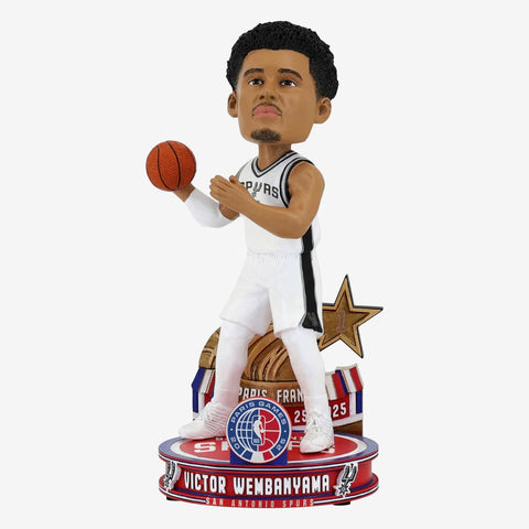 Victor Wembanyama San Antonio Spurs 2025 Paris Games NBA Basketball Bobblehead