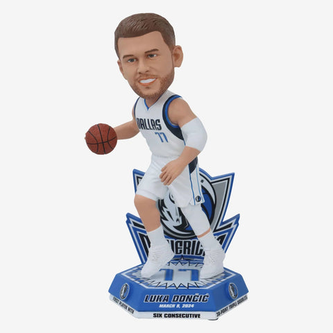 Luka Doncic Dallas Mavericks 30 Point Triple Doubles Record Bobblehead NBA