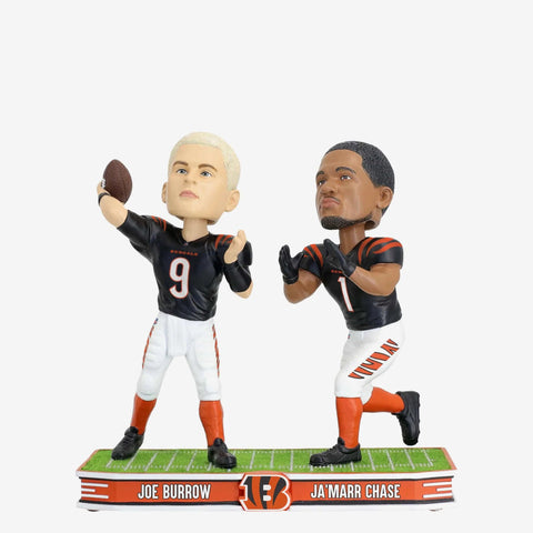 Joe Burrow & Ja'Marr Chase Cincinnati Bengals Field Stars Dual Bobblehead NFL
