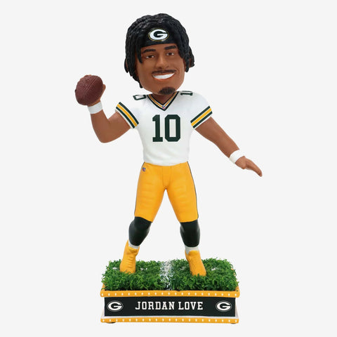 Jordan Love Green Bay Packers Field Star NFL Football Bobblehead