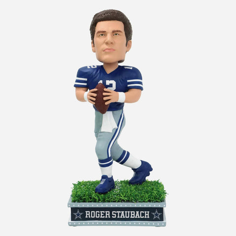 Roger Staubach Dallas Cowboys Field Star NFL Football Bobblehead