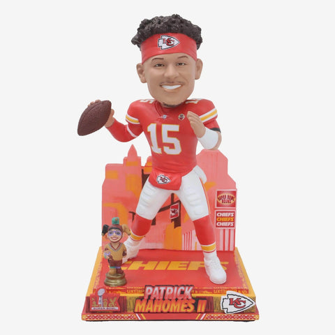 Patrick Mahomes Kansas City Chiefs Super Bowl LIX Bound Light Up NFL Football Bobblehead