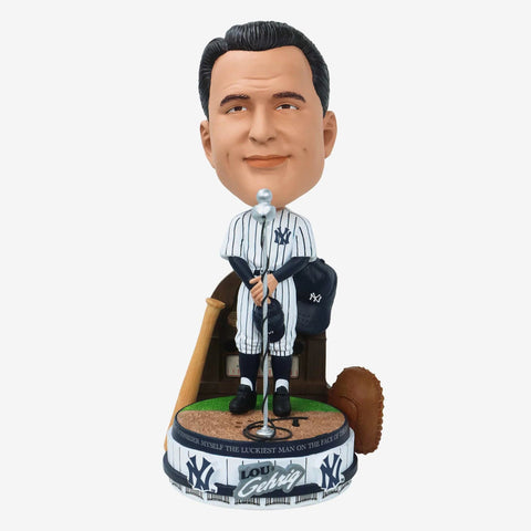 Lou Gehrig New York Yankees Luckiest Man Speech Talking Bighead MLB Bobblehead