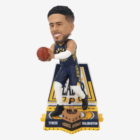 Tyrese Haliburton Indiana Pacers 2024 Assists Per Game Leaders Bobblehead NBA