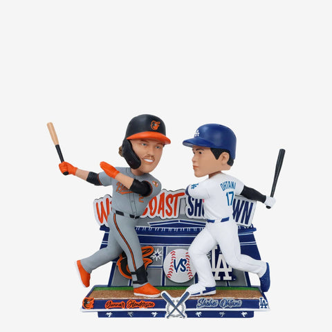 Gunnar Henderson & Shohei Ohtani Baltimore Orioles & Los Angeles Dodgers West Coast Sho Down Dual MLB Bobblehead