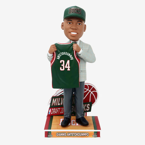 Giannis Antetokounmpo Milwaukee Bucks 2013 Draft Pick NBA Bobblehead