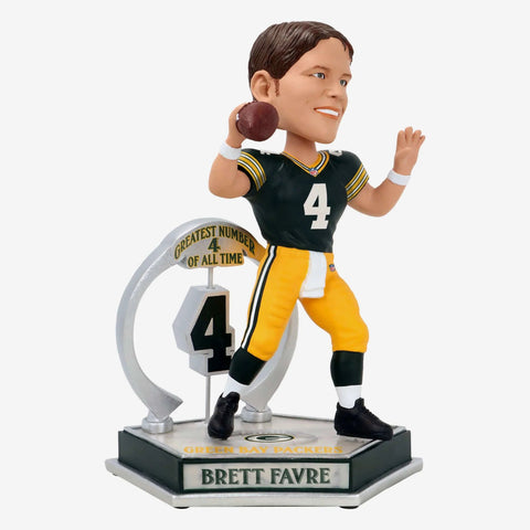 Brett Favre Green Bay Packers Legendary Number 4 NFL Football Bobblehead