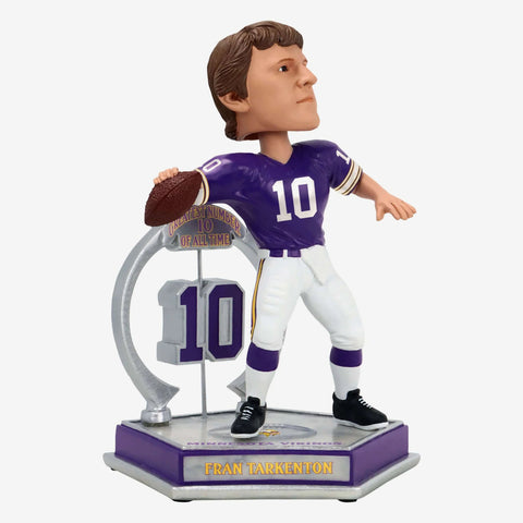 Fran Tarkenton Minnesota Vikings Legendary Number 10 NFL Football Bobblehead