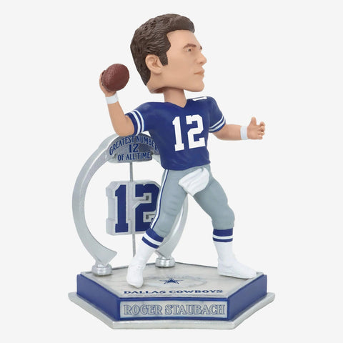 Roger Staubach Dallas Cowboys Legendary Number 12 NFL Football Bobblehead