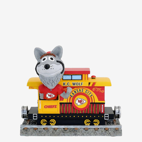K.C. Wolf Kansas City Chiefs Express Train NFL Football Bobblehead