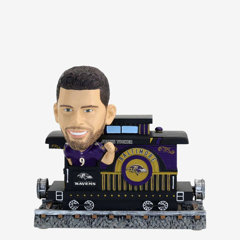 Justin Tucker Baltimore Ravens Express Train NFL Football Bobblehead