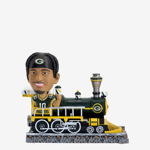 Jordan Love Green Bay Packers Express Train NFL Football Bobblehead
