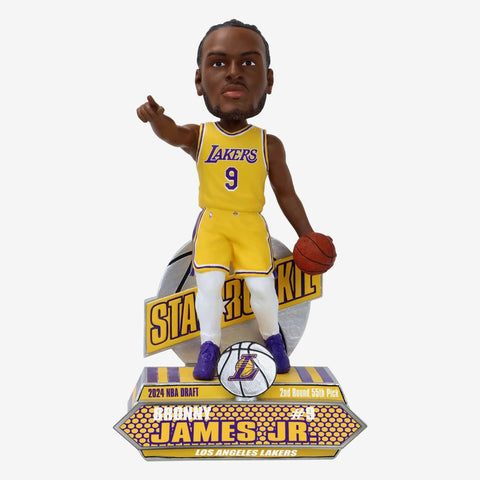 Bronny James Los Angeles Lakers 2024 Rookie Series NBA Basketball Bobblehead
