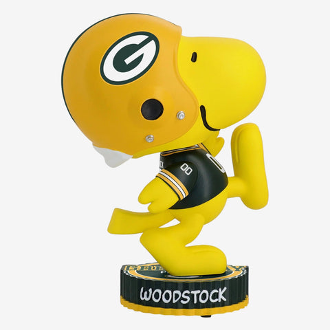 Woodstock Green Bay Packers 2024 Peanuts Bighead NFL Football Bobblehead