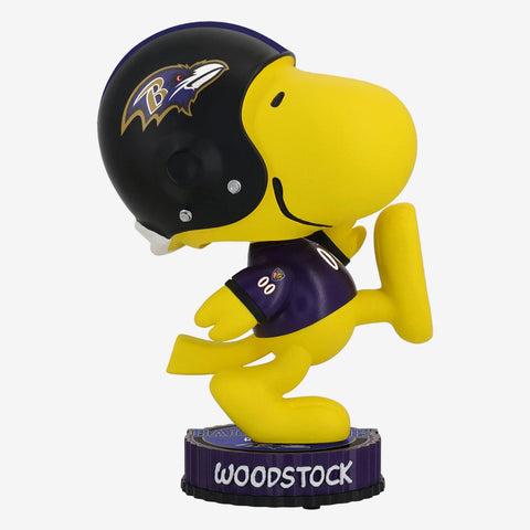 Woodstock Baltimore Ravens 2024 Peanuts Bighead NFL Football Bobblehead