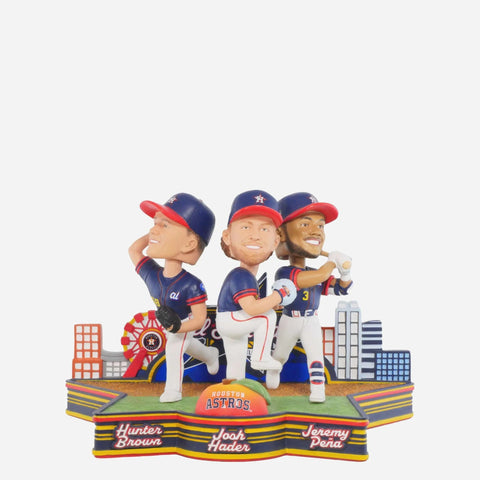 Josh Hader, Hunter Brown & Jeremy Pena Houston Astros 2025 MLB All-Star Mini Bobblehead Scene MLB Bobblehead