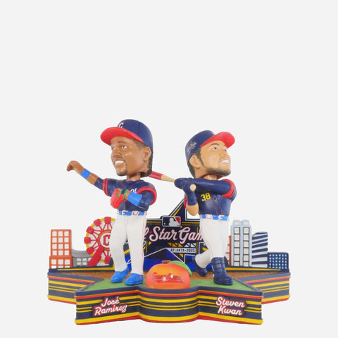 Jose Ramirez & Steven Kwan Cleveland Guardians 2025 MLB All-Star Mini Bobblehead Scene MLB Bobblehead