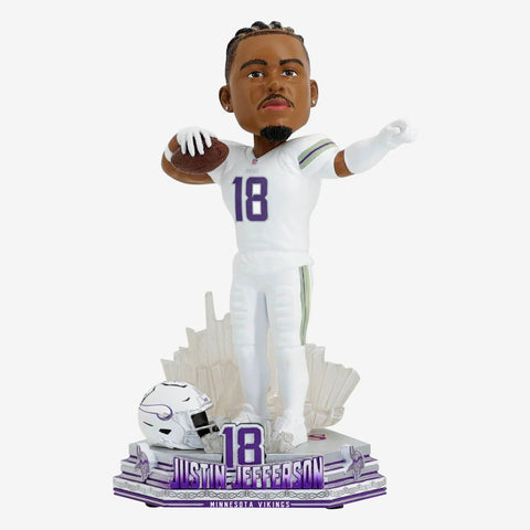 Justin Jefferson Minnesota Vikings Winter Warrior NFL Football Bobblehead