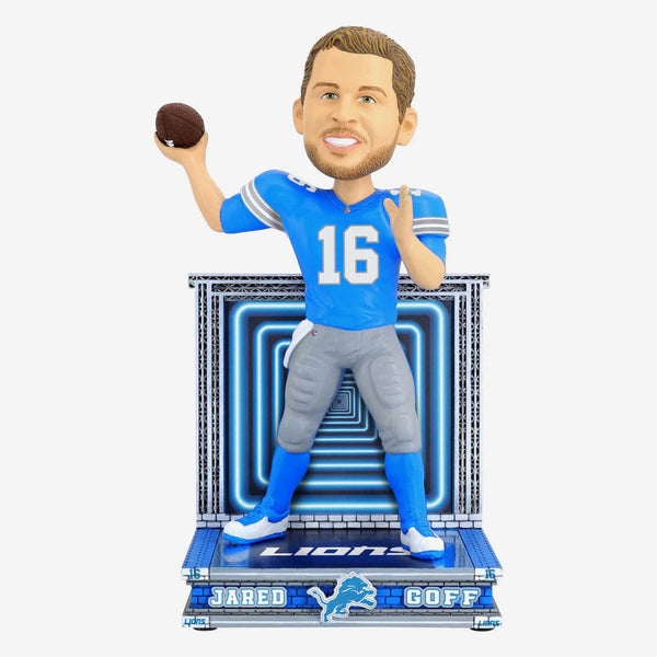 Bobblehead Des Lions De Detroit - Mini Scène Avec Goff, Hutchinson, Montgomery & Reynolds - 5 Pouces - Neuf