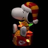 Snoopy & Woodstock Kansas City Chiefs 2024 Peanuts Christmas Special Bobblehead