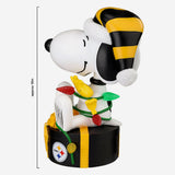 Snoopy & Woodstock Pittsburgh Steelers 2024 Peanuts Christmas Special Bobblehead