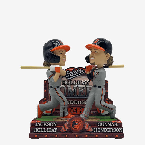 Gunnar Henderson & Jackson Holliday Baltimore Orioles Home Run Dual Bobblehead