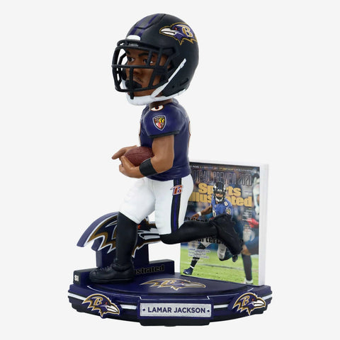 Lamar Jackson Baltimore Ravens Sports Illustrated Cover NFL Football Bobblehead