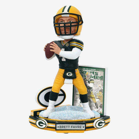 Brett Favre Green Bay Packers Sports Illustrated Cover NFL Football Bobblehead