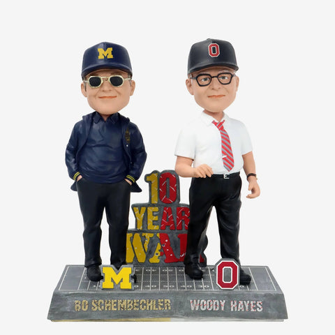 Bo Schembechler Woody Hayes Michigan Ohio State Coach Dual Bobblehead