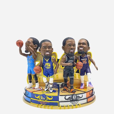 Kevin Durant Oklahoma City Thunder & Golden State Warriors & Brooklyn Nets & Phoenix Suns 30,000 Points Milestone Mini Scene NBA Basketball Bobblehead