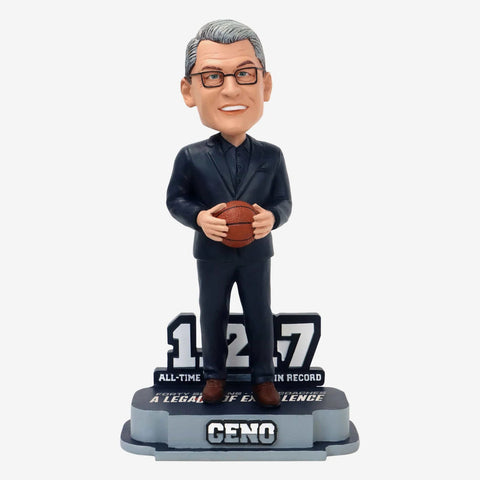 Geno Auriemma UConn Huskies 1217 Wins NCAA College Bobblehead