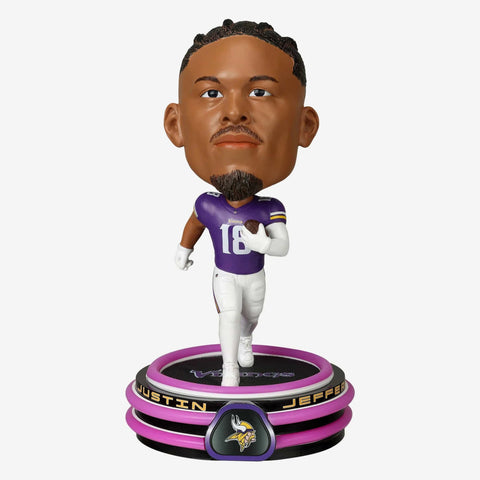 Justin Jefferson Minnesota Vikings Neon Bighead NFL Football Bobblehead