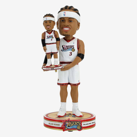 Allen Iverson Philadelphia 76ers Bobble Dubblz NBA Basketball Bobblehead
