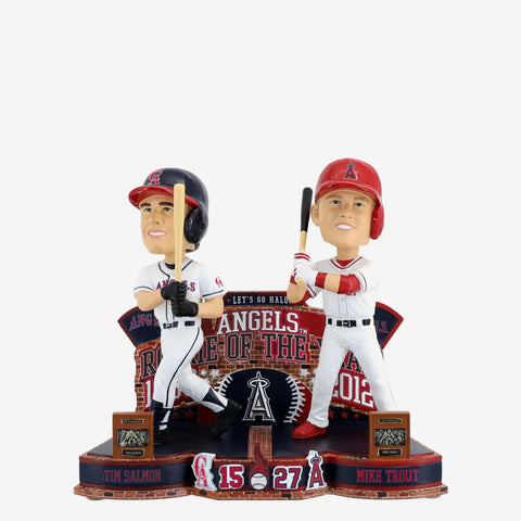 Tim Salmon & Mike Trout Los Angeles Angels Rookie Of The Year Then And Now MLB Bobblehead