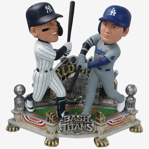 Shohei Ohtani & Aaron Judge Los Angeles Dodgers & New York Yankees Home World Series 18 Inch Dual Battle 18 inch MLB Baseball Bobblehead