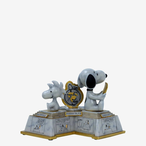 Snoopy & Woodstock Peanuts 75th Anniversary First Appearance Comic Strip Dual Bobblehead