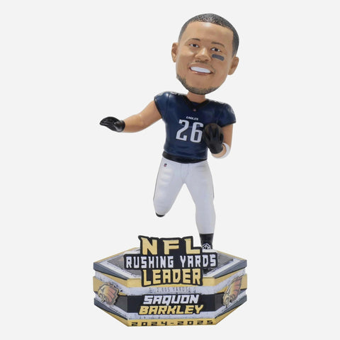 Saquon Barkley Philadelphia Eagles 2024 NFL Rushing Yards Leader Bobblehead NFL
