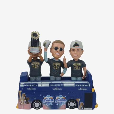 Los Angeles Dodgers 2024 World Series Champs Parade Mini Bobblehead Scene Ohtani