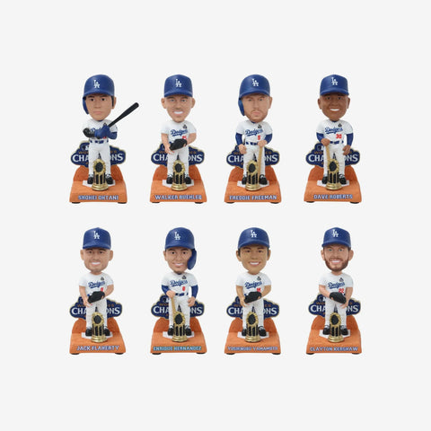 Los Angeles Dodgers 2024 World Series Champions Series 2 Mini Bobblehead Box Set