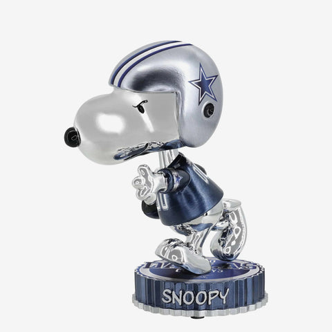 Snoopy Dallas Cowboys 2025 Peanuts Electroplated Bighead NFL Football Bobblehead