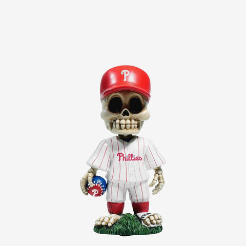 Philadelphia Phillies Team Skull Mini MLB Baseball Bobblehead
