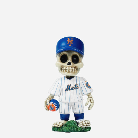 New York Mets Team Skull Mini MLB Baseball Bobblehead