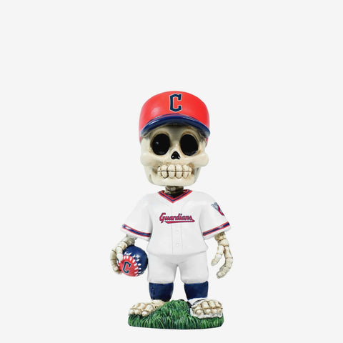 Cleveland Guardians Team Skull Mini MLB Baseball Bobblehead