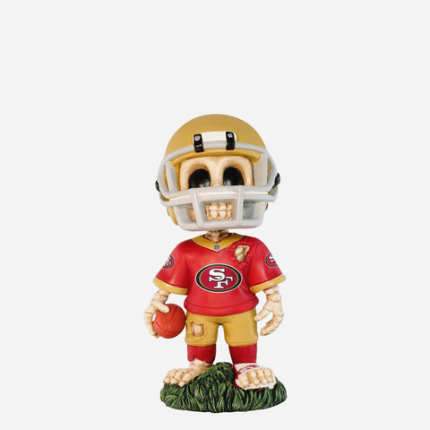 San Francisco 49ers Team Skull Mini NFL Football Bobblehead